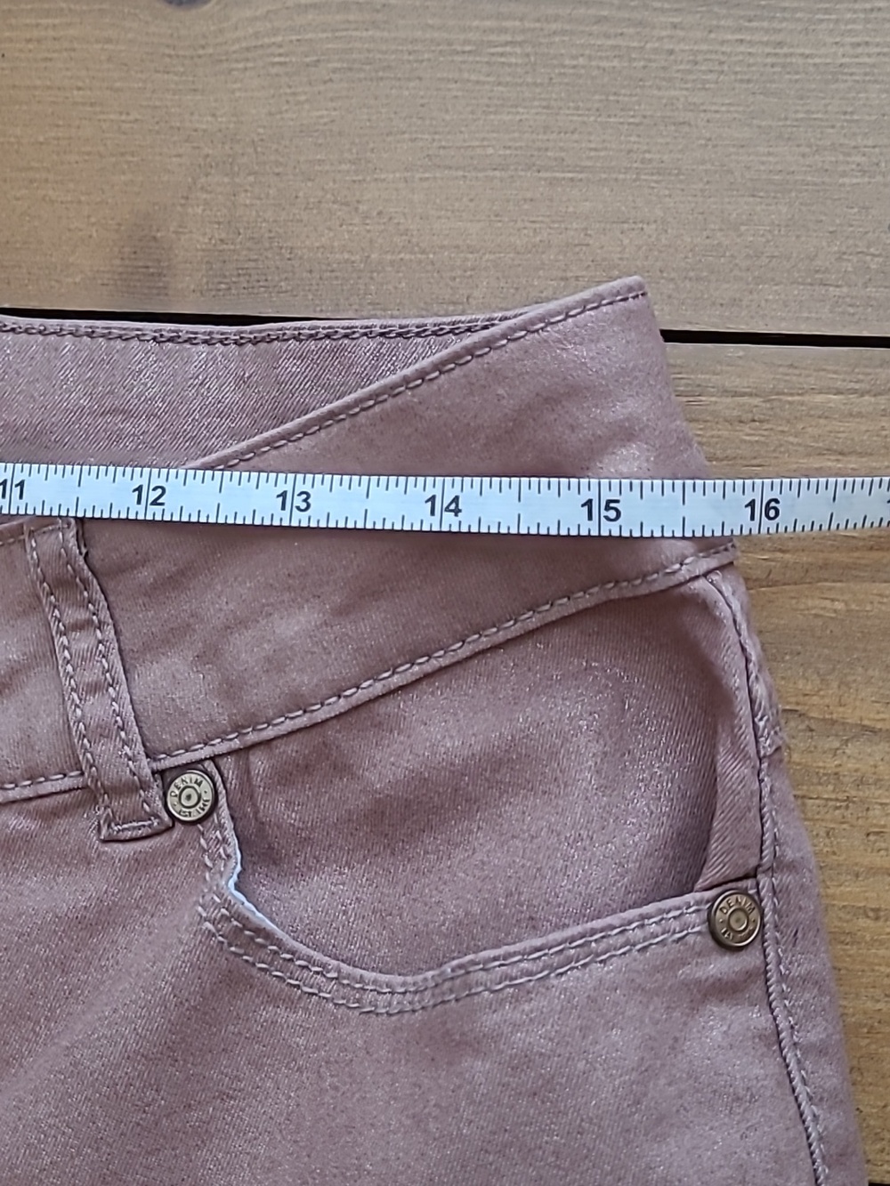 Sparkle/Shimmering Mauve Skinny Jeans LIKE NEW - Picture 8 of 10